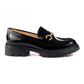 Mocasines lacados en negro de Shelovet 2