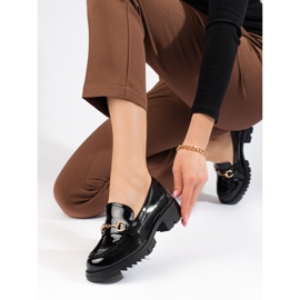 Mocasines lacados en negro de Shelovet 3