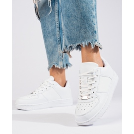 Deportivas clásicas blancas de mujer Shelovet blanco 2