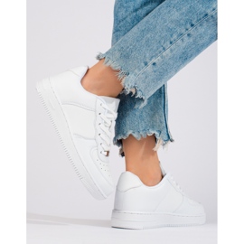 Deportivas clásicas blancas de mujer Shelovet blanco 3