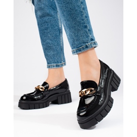 Zapatos plataforma lacados negros Shelovet 3