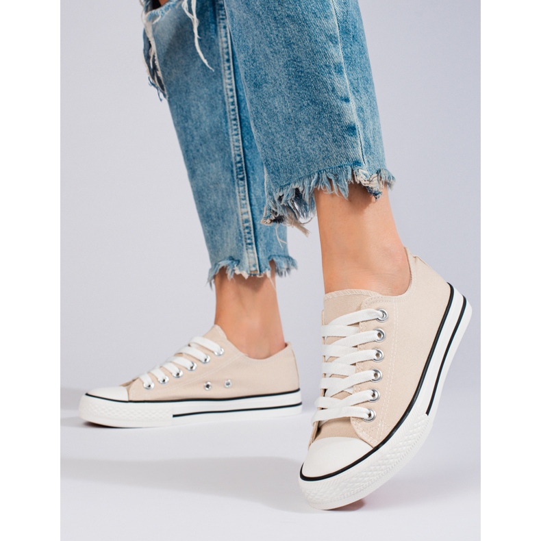 Deportivas de mujer Shelovet beige 2