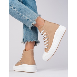 Deportivas plataforma alta Shelovet beige 1
