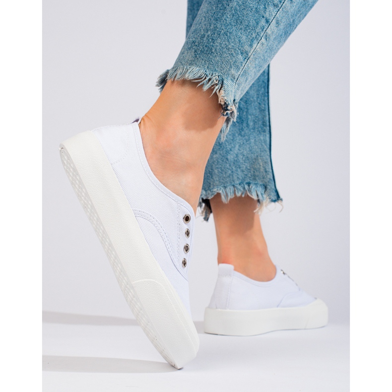 Zapatillas slip-on blancas Shelovet blanco 1