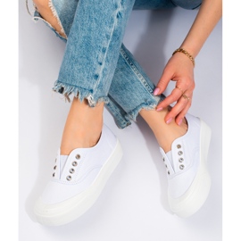 Zapatillas slip-on blancas Shelovet blanco 3