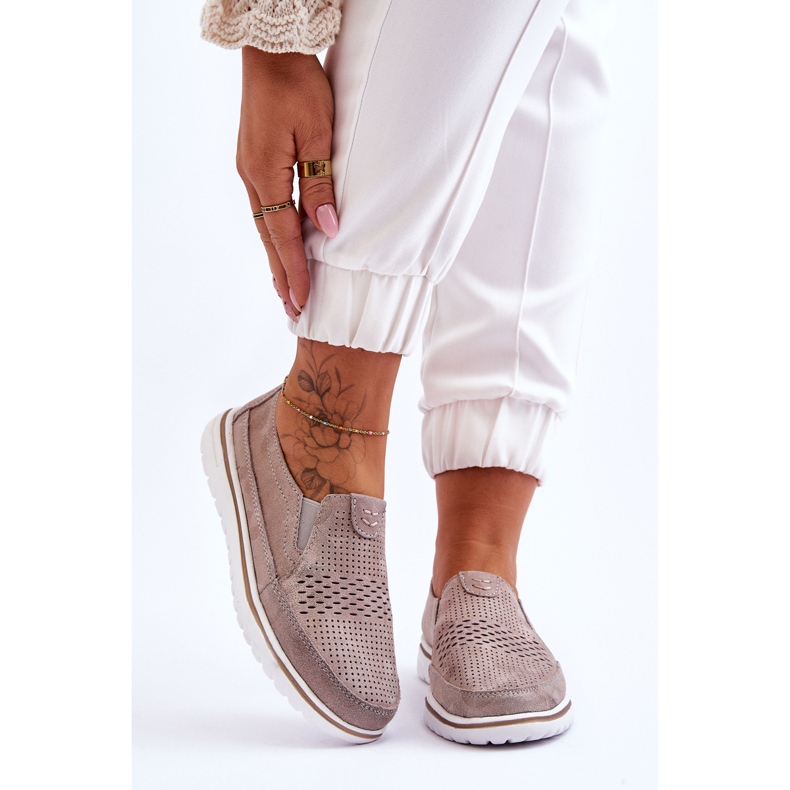 Slip-on Ante Beige-Oro Inez 2