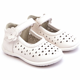 PA1 Bailarinas infantiles altas caladas con velcro Blanco Jianna 1