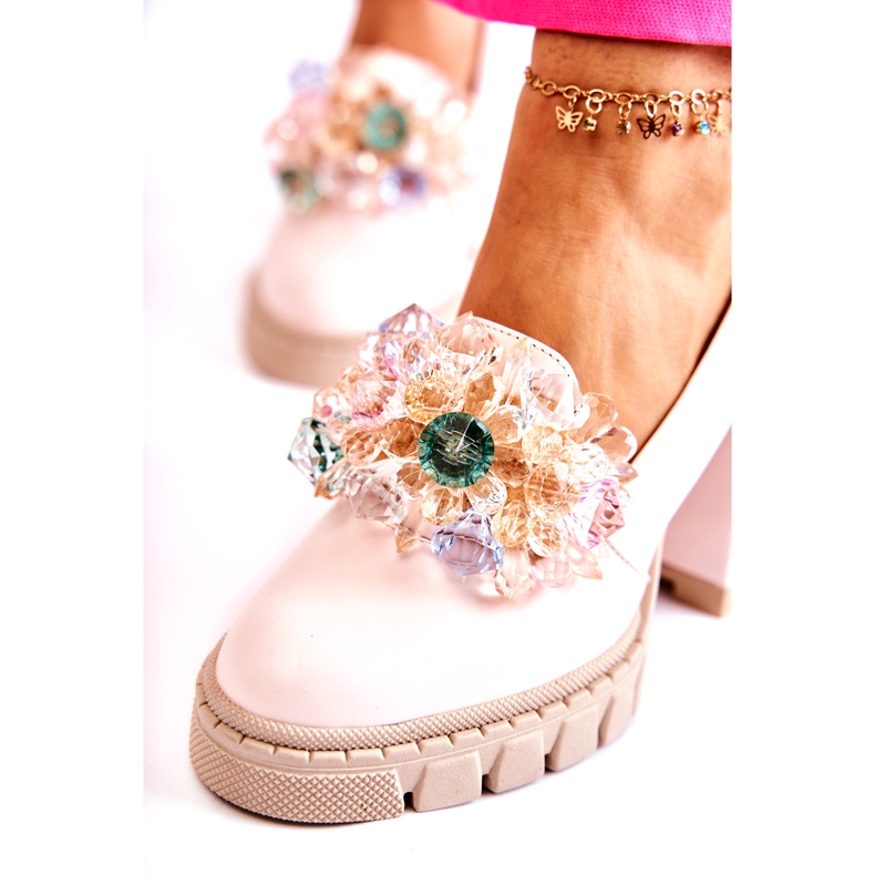 PA2 Zapatos De Salón Elegantes Con Adorno Liso Rosa Claro Caterine rosado 1