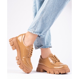 Zapatos de cordones Shelovet beige con cordones 1