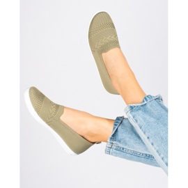 Zapatillas slip-on de mujer de textil Shelovet verde 3