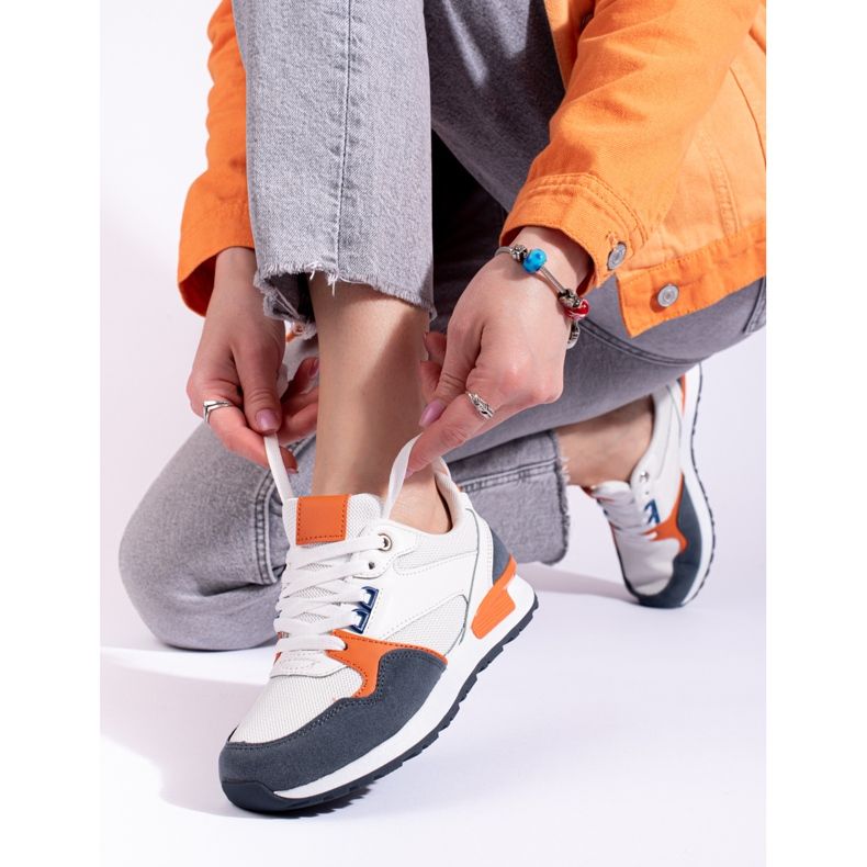 Deportivas mujer Shelovet blanco y azul marino 1