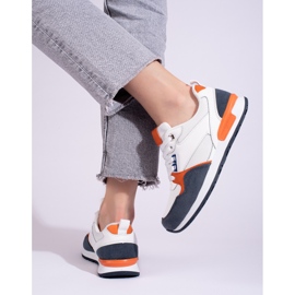Deportivas mujer Shelovet blanco y azul marino 3