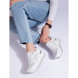 Shelovet zapatillas cuña mujer blancas blanco 1