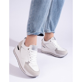 Zapatillas cuña blancas Shelovet blanco 3