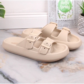 Chanclas deportivas de mujer con plataforma beige Big Star LL274611 6