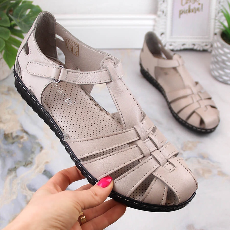 Sandalias mujer piel plana T.Sokolski A88 beige 1