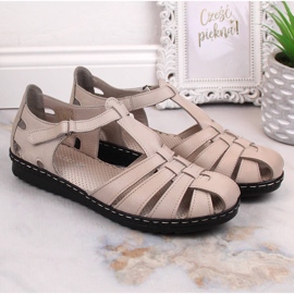 Sandalias mujer piel plana T.Sokolski A88 beige 2