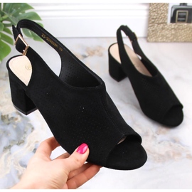 Sandalias mujer caladas ante negro Potocki LE20003 1 Sandalias mujer caladas ante negro Potocki LE20003 1