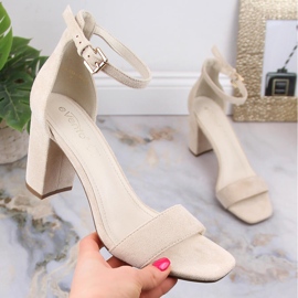 Sandalias mujer ante beige eVento 5560 1