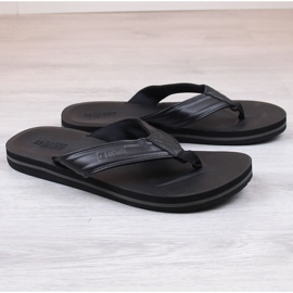 Chanclas de hombre fabricadas en piel ecológica negra Big Star LL174605 negro 5