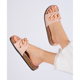 W. Potocki Babucha mujer ante con cadena Potocki rosa 1