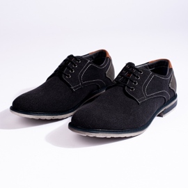Zapato hombre textil Shelovet azul marino negro 2