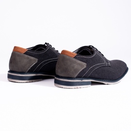 Zapato hombre textil Shelovet azul marino negro 3