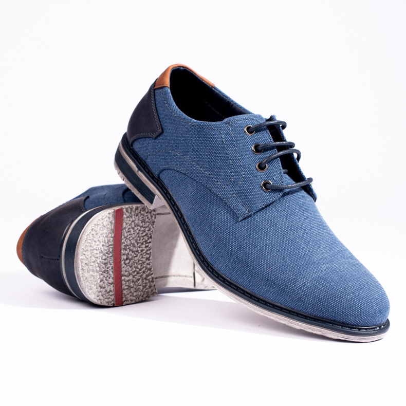 Zapato hombre textil Shelovet azul 1