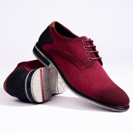 Zapatos hombre Shelovet textil burdeos rojo 1 Zapatos hombre Shelovet textil burdeos rojo 1