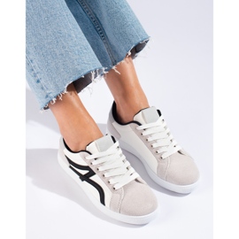 Deportivas mujer Shelovet blanco y gris 1