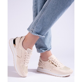 Deportivas mujer cuña Shelovet beige 3