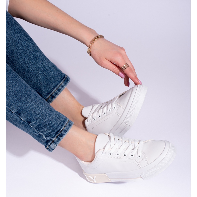 Deportivas blancas clásicas Shelovet blanco 2