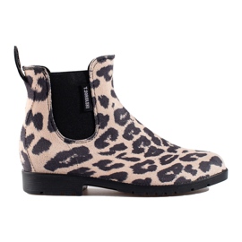 Botas de agua de mujer T.Sokolski con estampado de leopardo beige 2