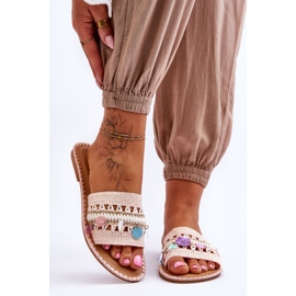 PS1 Pantuflas Adornos Trenzados Mujer Rosa Millano 1