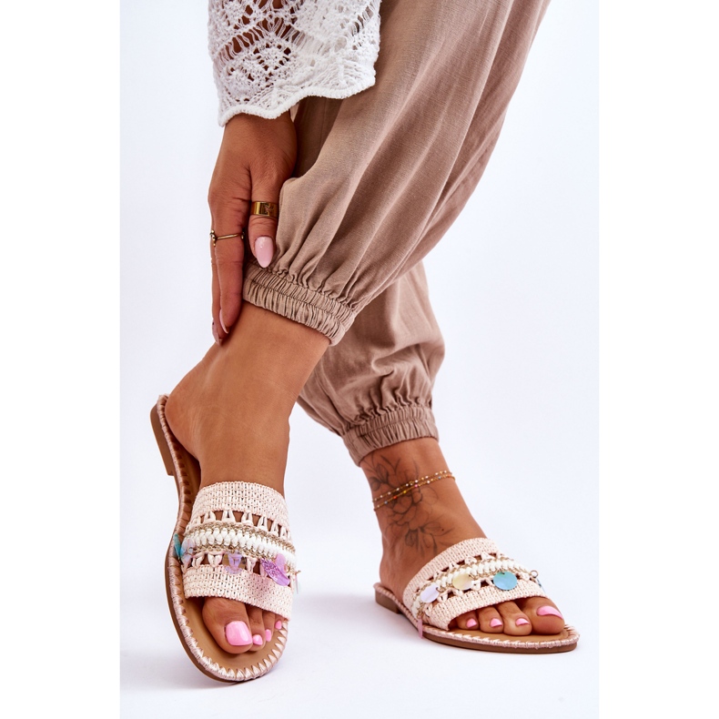 PS1 Pantuflas Adornos Trenzados Mujer Rosa Millano rosado 2