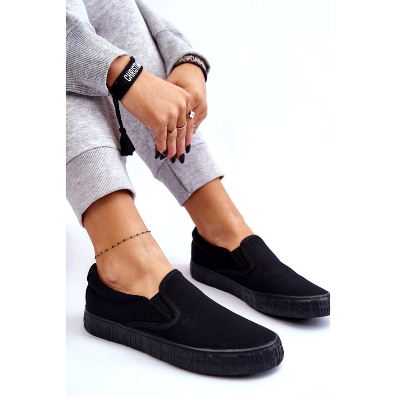 Zapatillas de Mujer Slip-On Big Star LL274392 Negro 3