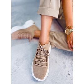 Calcetines deportivos beige V8043-2 Calzado caqui 4
