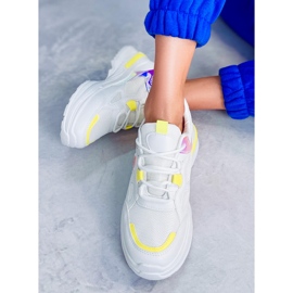 Deportivas mujer blancas y amarillas HX-68 Yellow blanco multicolor amarillo 5