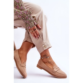 PS1 Mocasines Mujer Comodos Ante Beige Oscuro Lucca 5