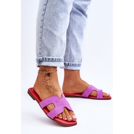 PS1 Pantuflas Clásicas Mujer Ante Violeta Evana 3