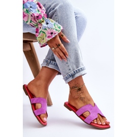 PS1 Pantuflas Clásicas Mujer Ante Violeta Evana 5
