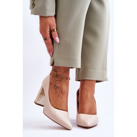 PS1 Bombas clásicas en un tacón Elizabeth beige decorativo 1