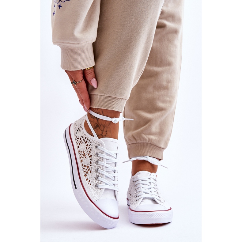 Deportivas Mujer Textil Encaje Blanco Fergo 1 Deportivas Mujer Textil Encaje Blanco Fergo 1