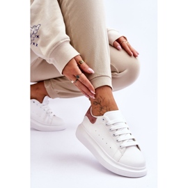 Deportivas Mujer Con Plataforma Glitter Blanco-Rosa Eliso 7