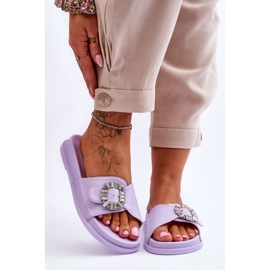 Zapatillas Mujer Plataforma Con Adorno Morado Beneca violeta 1