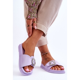 Zapatillas Mujer Plataforma Con Adorno Morado Beneca violeta 2