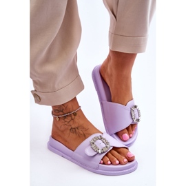 Zapatillas Mujer Plataforma Con Adorno Morado Beneca violeta 4