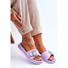 Zapatillas Mujer Plataforma Con Adorno Morado Beneca violeta 8