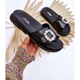 Pantuflas Mujer Plataforma Con Adorno Negro Beneca 7