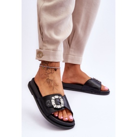 Pantuflas Mujer Plataforma Con Adorno Negro Beneca 3